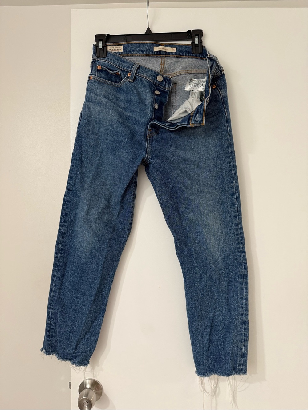 Levi's Medium Blue Denim Jeans with Tan Patch